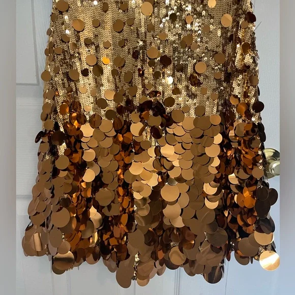 Ted Baker Gold Sequin Dress - Picture 7 of 7